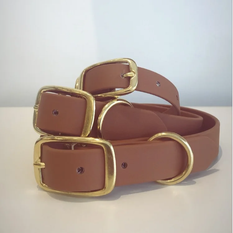 - Deodorizing cat litter tofu litter Lead Me Pet Co - Biothane collar - Tan