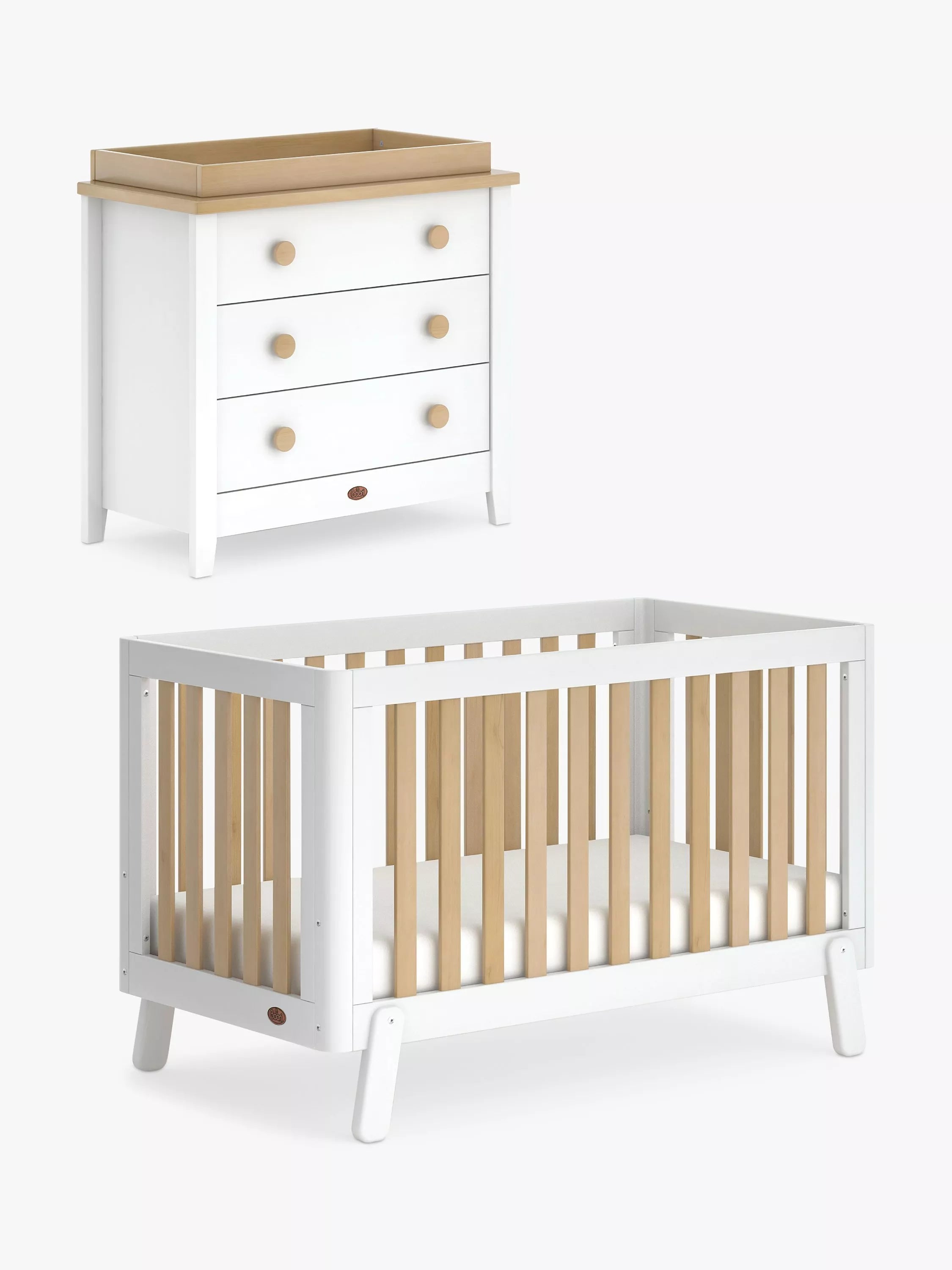 - Automatic temperature adjustment cat bed Boori Turin Cotbed and Linear 3 Drawer Chest Nursery Set, White/Almond