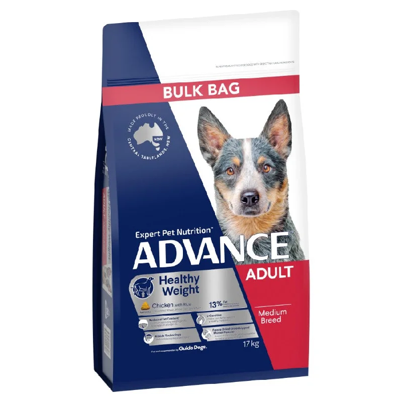 Advance Adult Healthy Weight Dry Dog Chicken And Rice Medium Breed 17kg