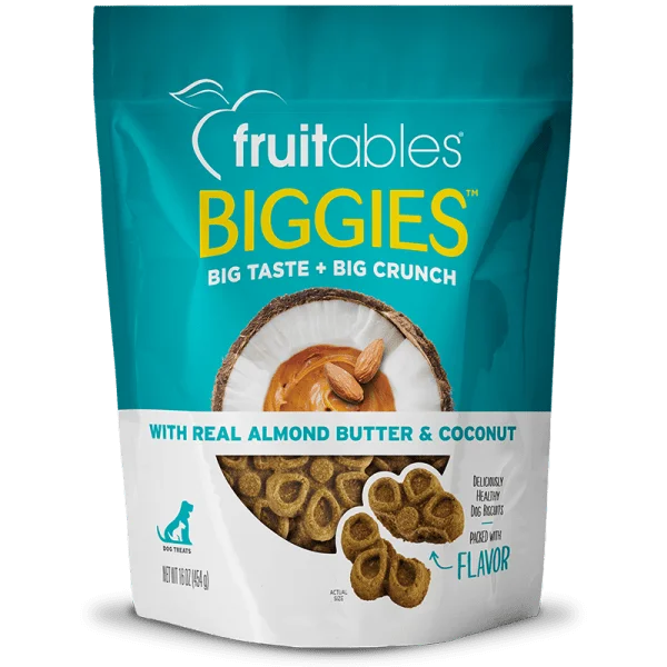 Biggies Almond Butter & Coconut Dog Treats 454 g - Fruitables