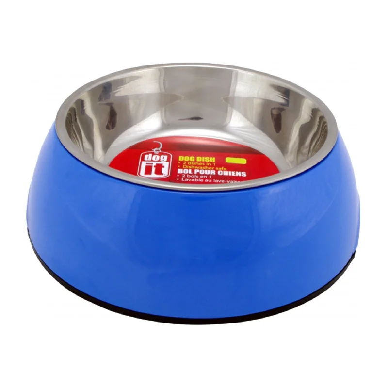 Dogit 2 in 1 Durable Dog Bowl Blue