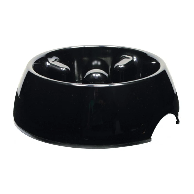 Dogit Go Slow Anti-Gulping Dog Bowl Black