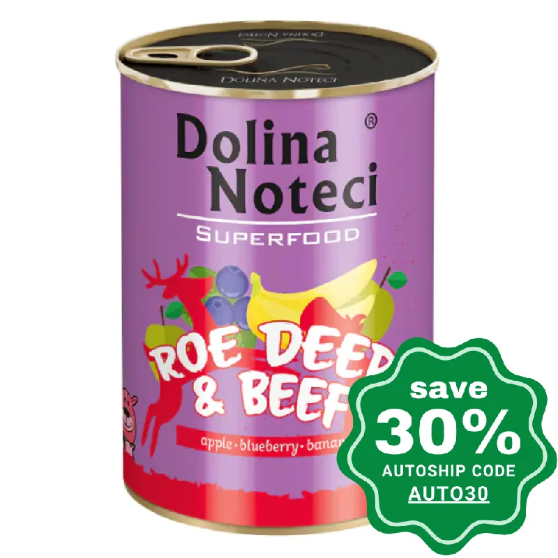 Dolina Noteci - Superfood Wet Dog Food - Roe Deer & Beef - 400G (Min. 6 Cans)