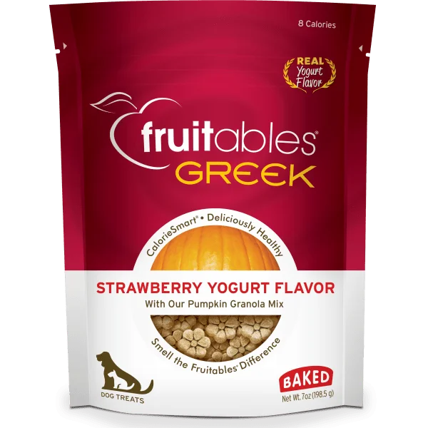 Greek Strawberry Yogurt Crunchy Dog Treats - Fruitables