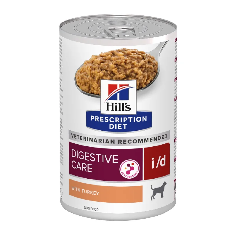 Hill's Prescription Diet I/D Digestive Care Turkey Flavour Canned Dog Food 12x370g