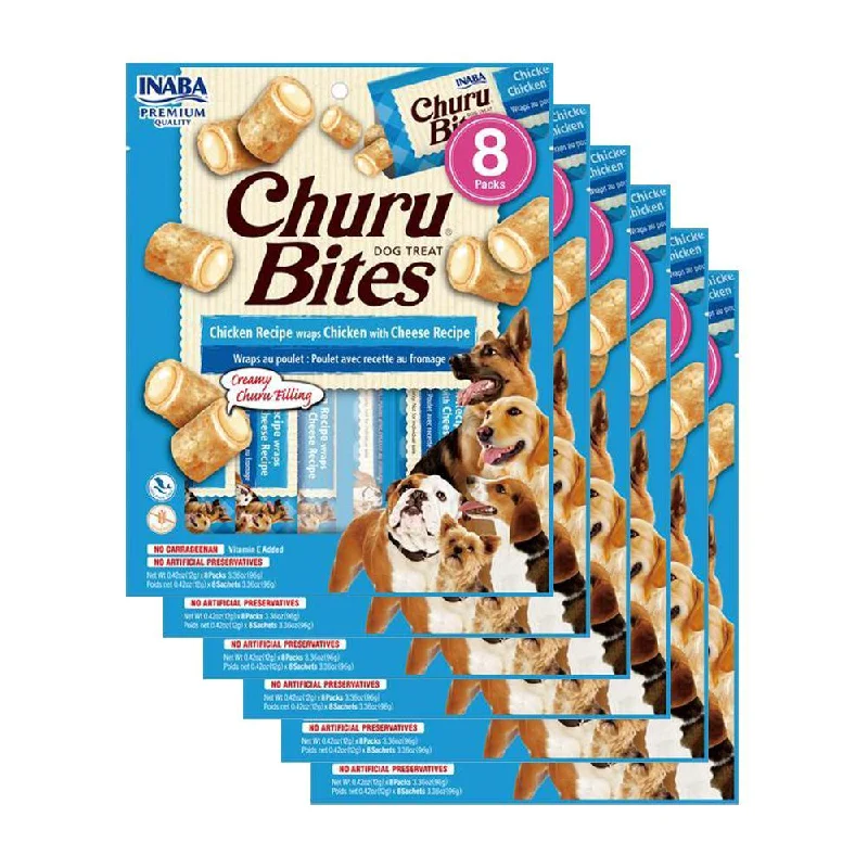 Inaba Churu Bites Chicken Wraps with Cheese Dog Treats 96g x 6***