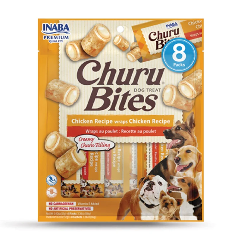 Inaba Churu Wrap Bites Chicken Dog Treats 8pk