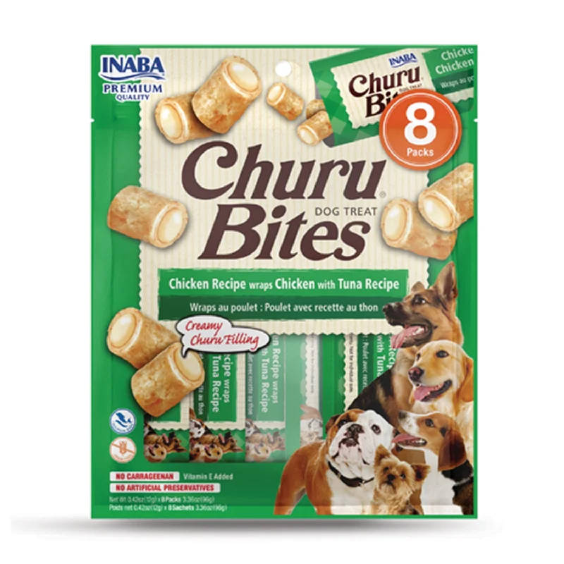 Inaba Churu Wrap Bites Chicken with Tuna Dog Treats 8pk