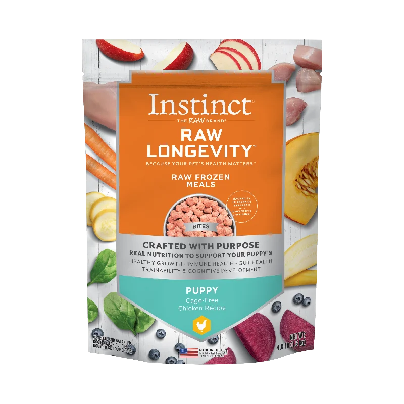 Instinct Longevity Frozen Bites Cage-Free Chicken Recipe For Puppies