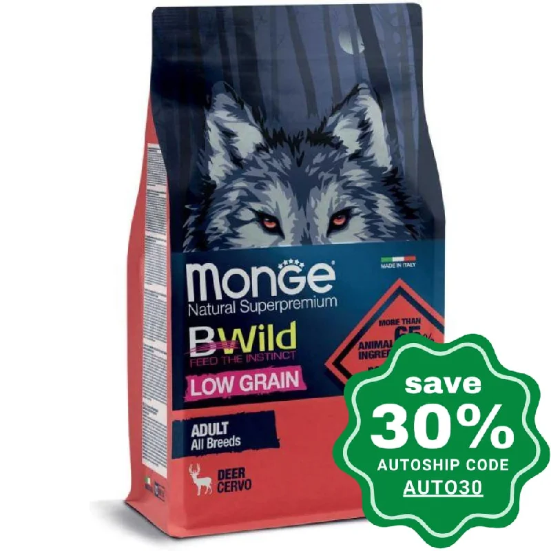 Monge - BWild All Breeds Adult Dry Dog Food - Wild Deer Recipe - 2.5KG (Min. 4 Packs)