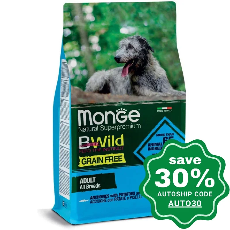 Monge - BWild Grain-Free Dry Dog Food - Anchovies Recipe - 2.5KG (Min. 4 Packs)