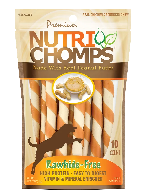 NUTRI CHOMP PEANUT BUTTER MINI TWIST 10CT