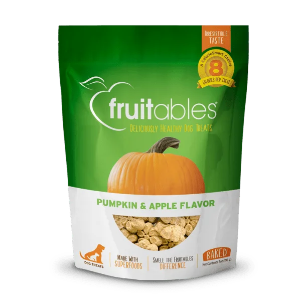 Pumpkin & Apple Crunchy Dog Treats - Fruitables