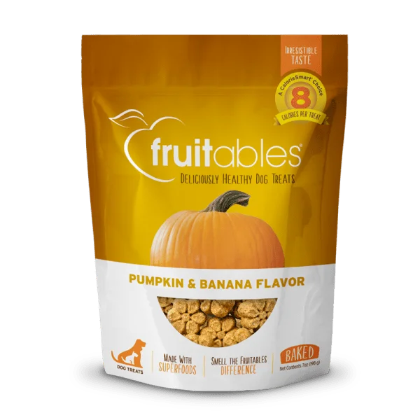 Pumpkin & Banana Crunchy Dog Treats - Fruitables