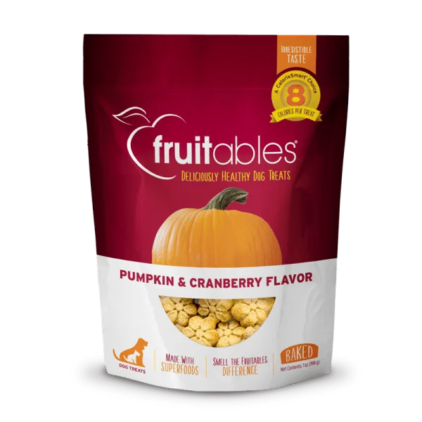 Pumpkin & Cranberry Crunchy Dog Treats 7 oz (198 g) - Fruitables