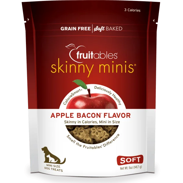 Skinny Minis Apple Bacon Chewy Dog Treats - Fruitables