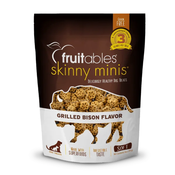 Skinny Minis Grilled Bison Chewy Dog Treats - Fruitables