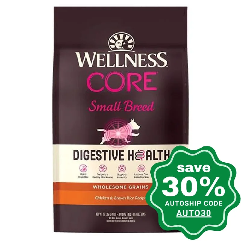 Wellness - CORE Small Breeds - Digestive Health Dry Dog Food - Chicken & Brown Rice - 12LB