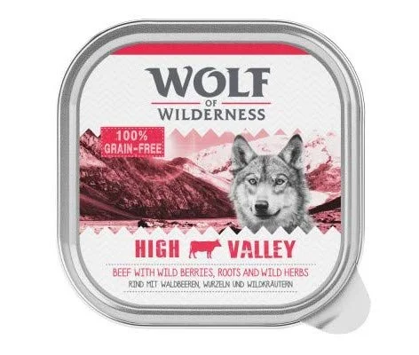 Wolf of Wilderness Adult Classic 6 x 300g Mixed Pack 4 Varieties Mono Protein Wet Dog Food with Grain Allergy Tray Grain-free