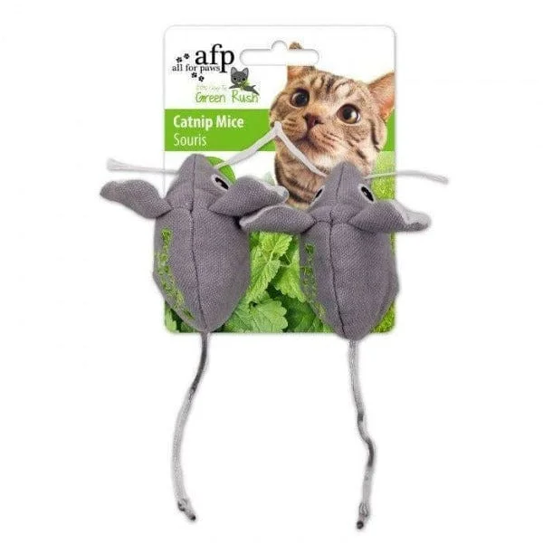 AFP Green Rush Catnip Mice Toy