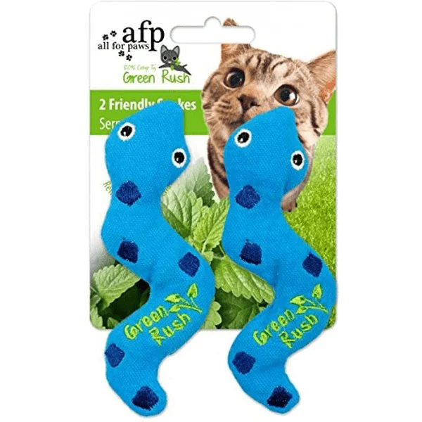 AFP Green Rush Silly Snake Catnip Toy