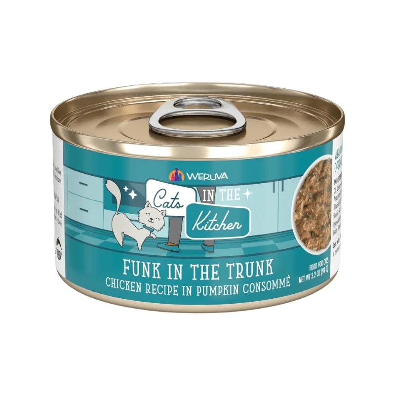 Canned Cat Food - Cats in the Kitchen - FUNK IN THE TRUNK - Chicken Recipe in Pumpkin Consommé