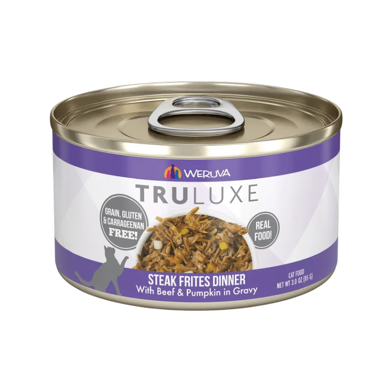 Canned Cat Food - TRULUXE - Steak Frites - with Beef & Pumpkin in Gravy