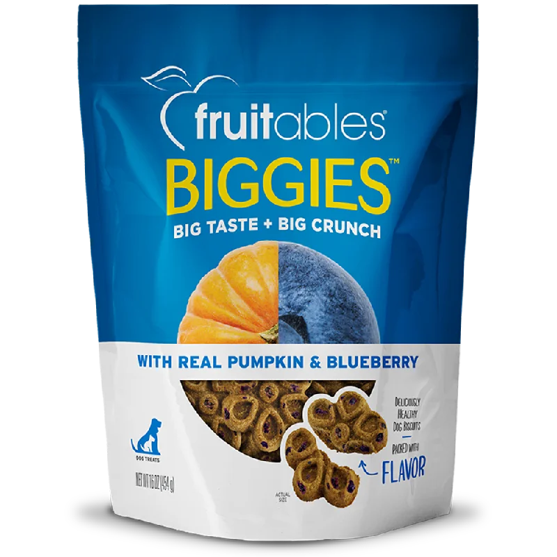 Fruitables Dog Treats Biggies Pumpkin & Blueberry 16oz